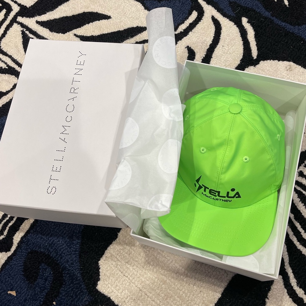 Stella McCartney lime green baseball hat size medium